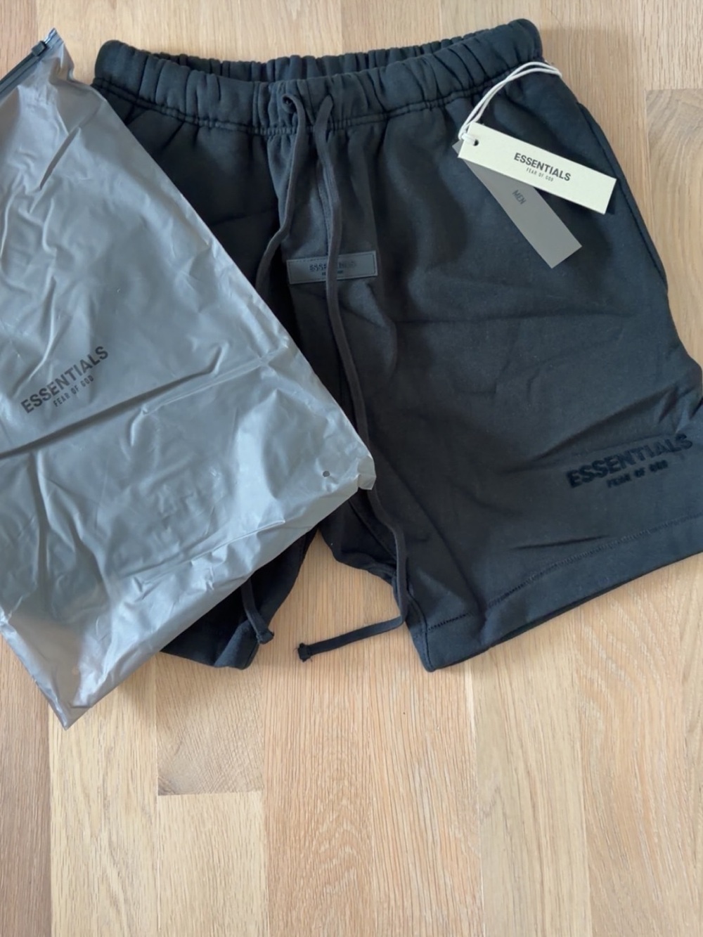 ESSENTIALS Black Athletic Sweat Shorts